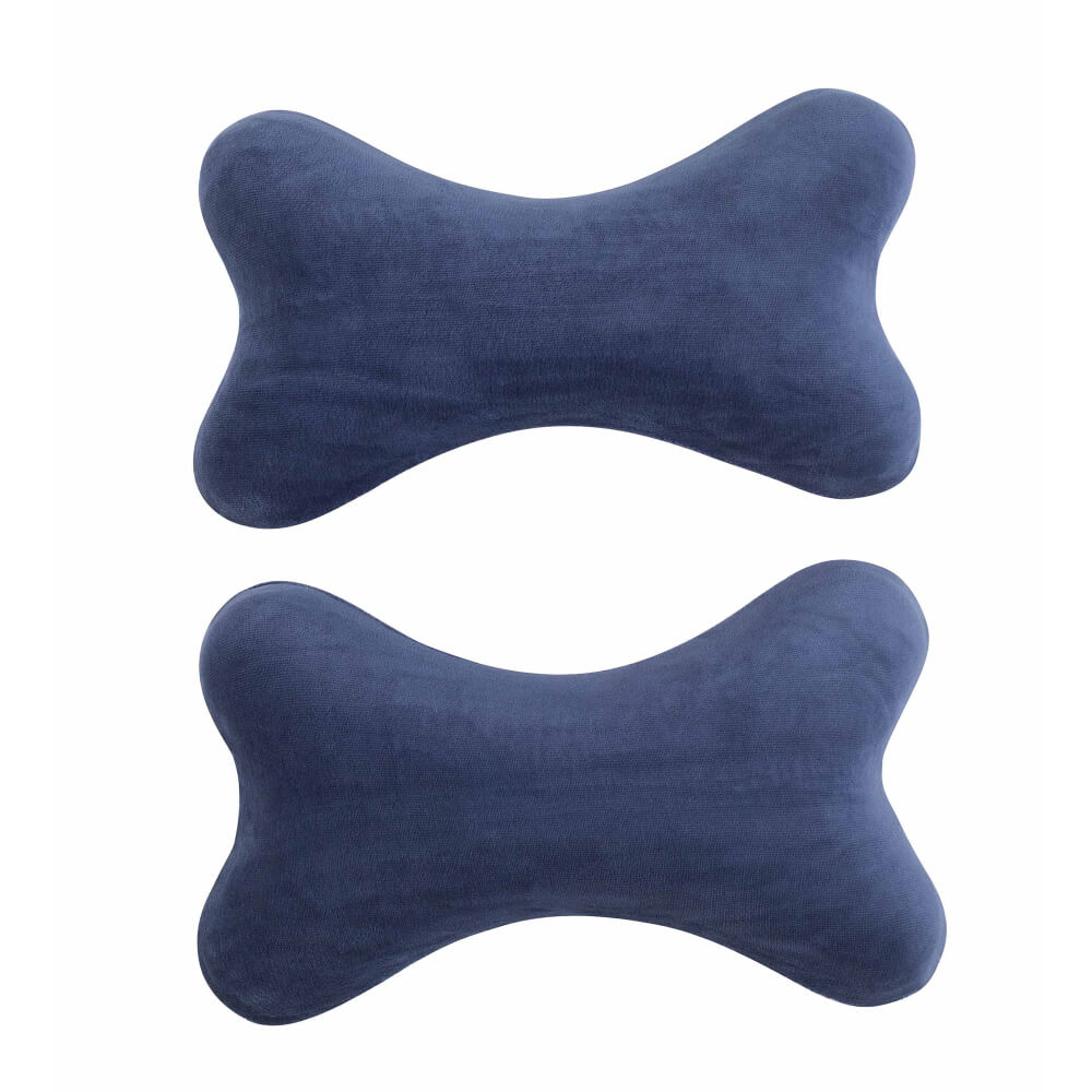 buy dark blue car neck rest pillow - front view