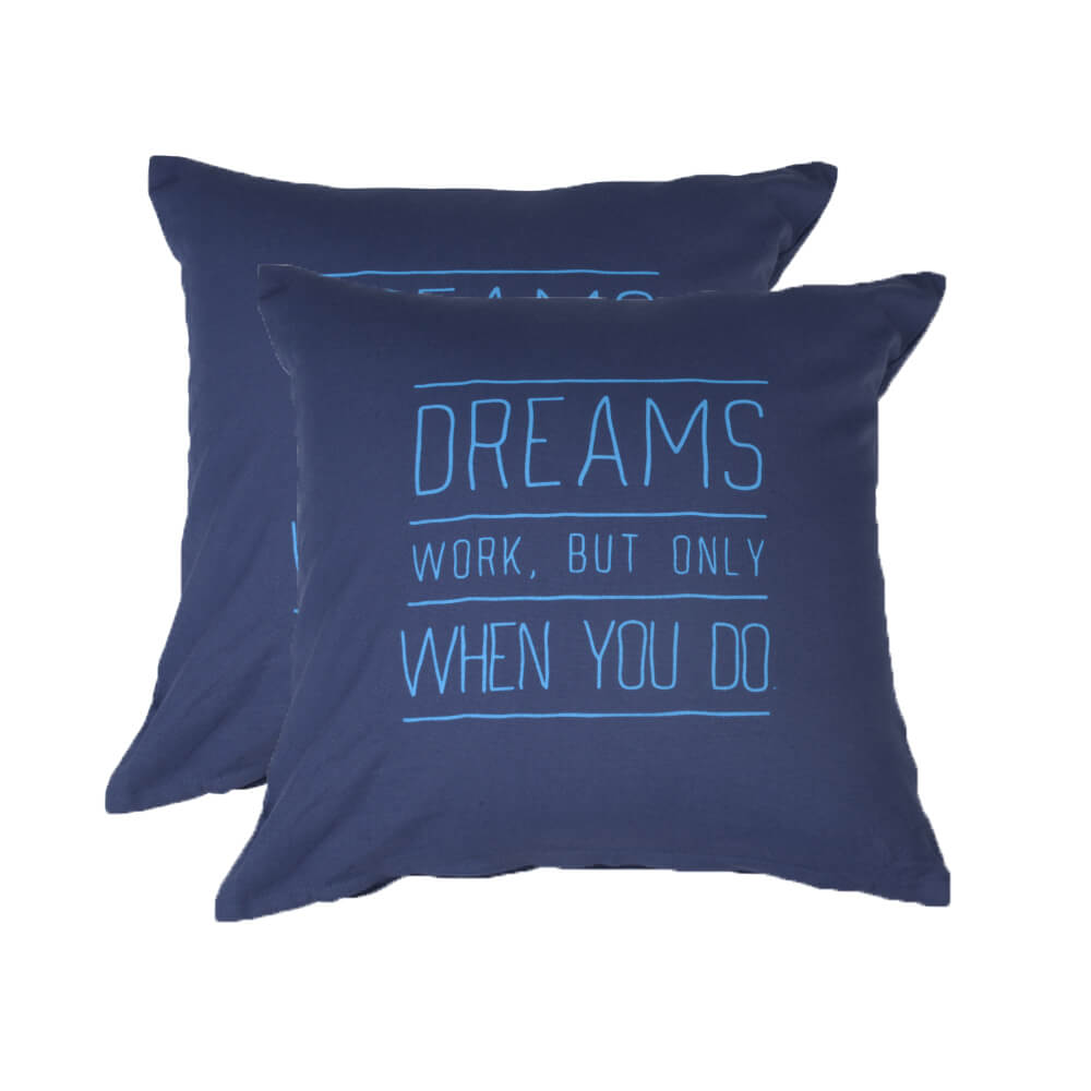 buy dark blue double bed cushion covers online