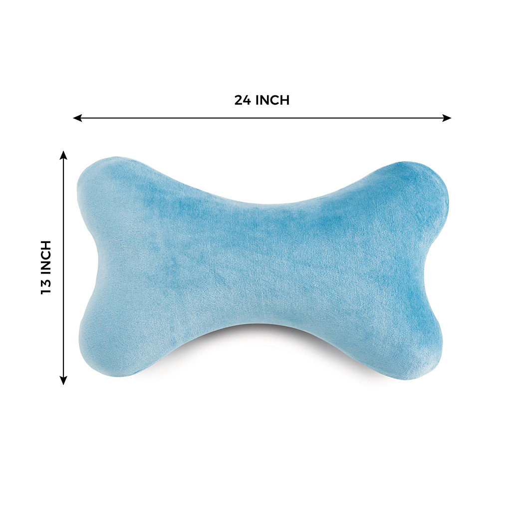 best coral blue neck rest pillow for car - side view