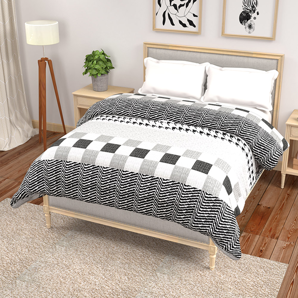 buy grey reversible comforter online – side view