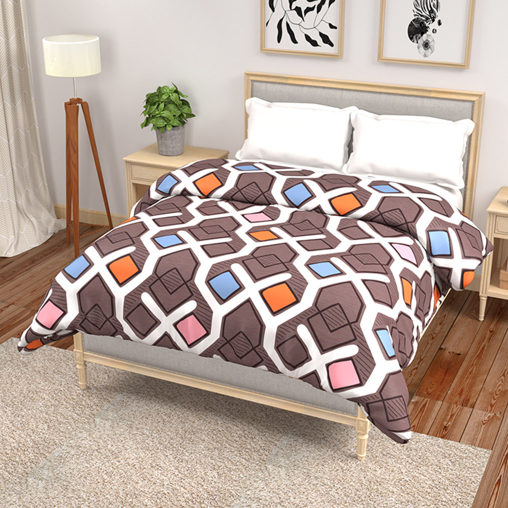 buy brown reversible comforter online – side view