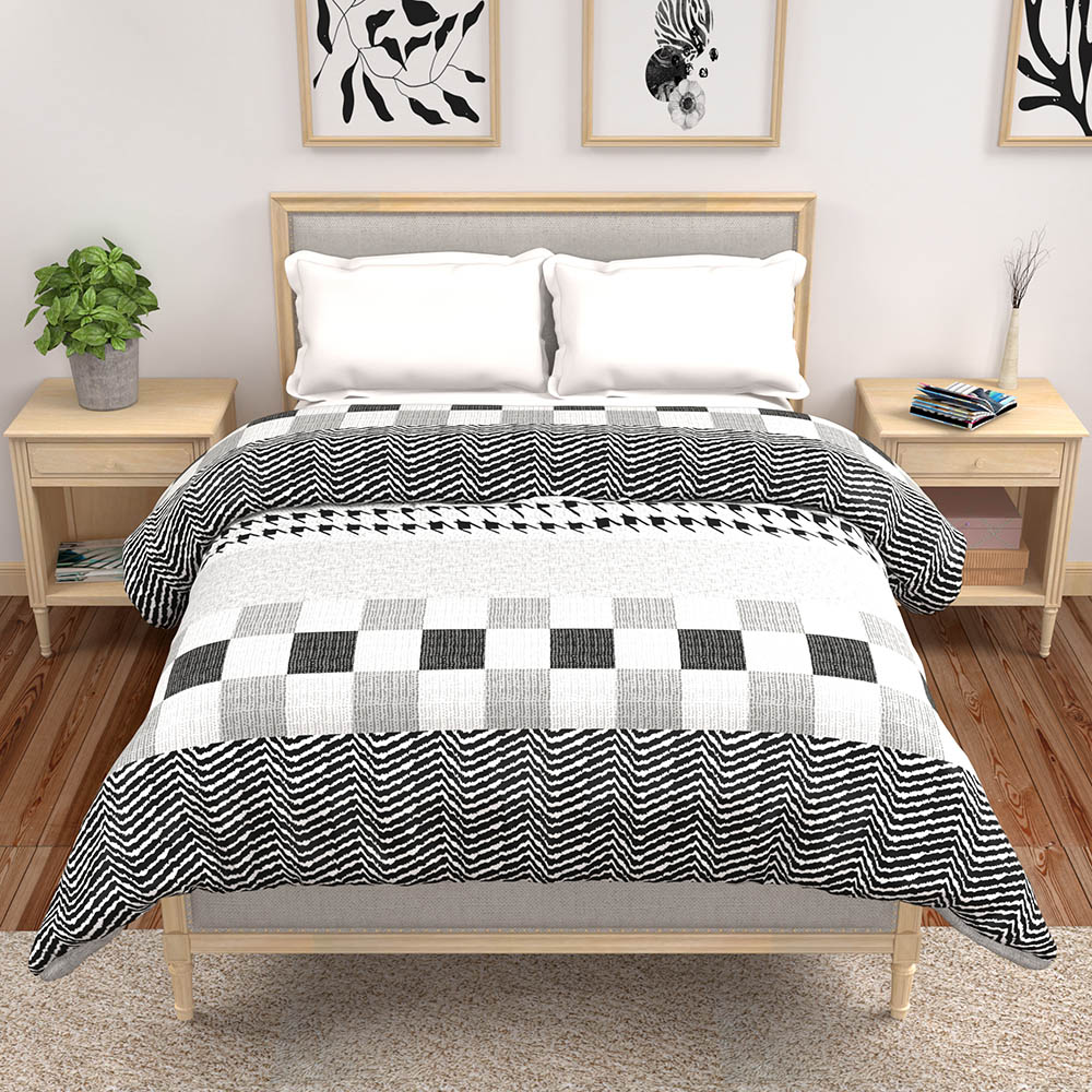 buy grey reversible comforter online – front view