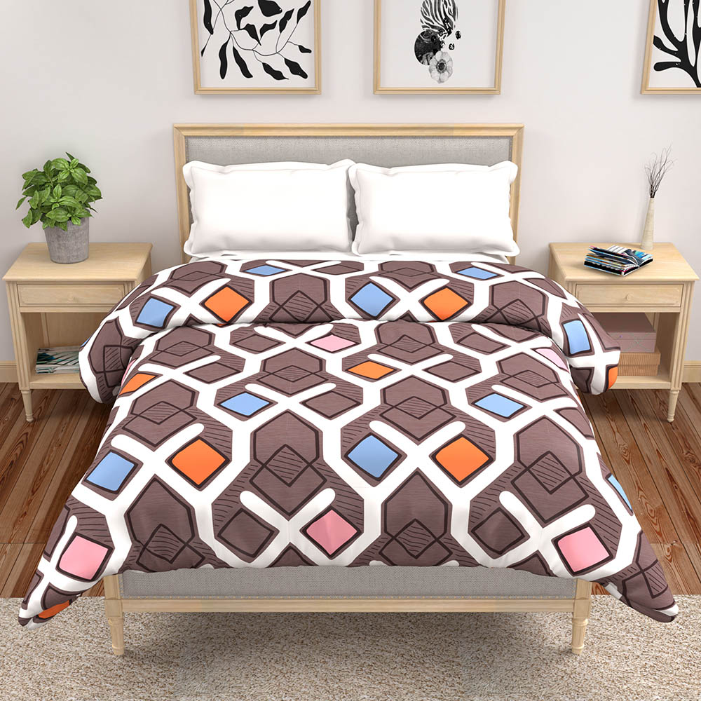 buy brown reversible comforter online – front view